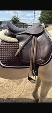 Premier Equine Foxhill Jump Saddle 16.5 Interchangeable Gullet System Brown