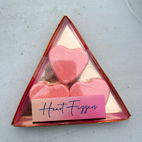 Delz pink heart bath fizzies - bath,