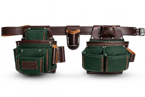Leather nylon tool belt - leather,