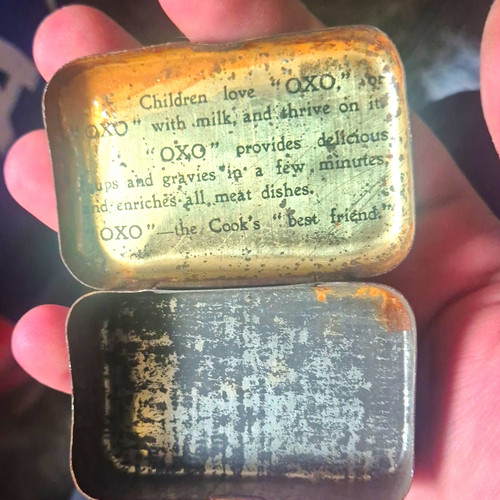 Vintage oxo cubes small - small, metal