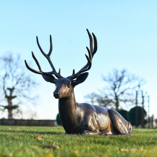 Large lying stag garden - lying,