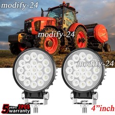 2X Round 4" White LED Work