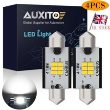 2x 41mm C5W 264 270 Car LED SMD White Number Plate/Interior Light Festoon Bulbs