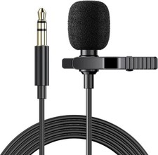 3.5m mini Lavalier Clip-on Lapel 3.5mm Microphone Mobile Phone PC Recording