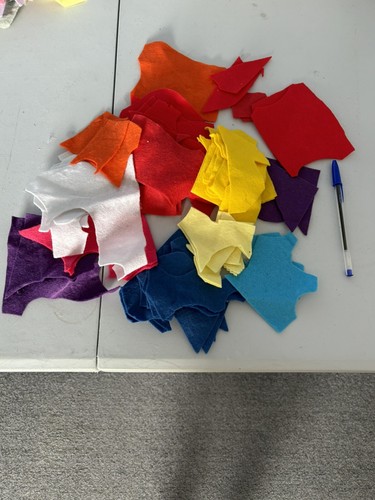 Wool blend felt scraps 70g - blend,