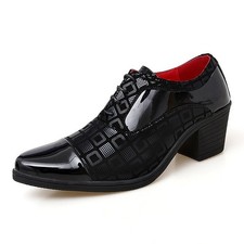 Mens Patent Leather Mid Cuban
