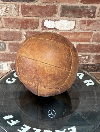 Vintage leather medicine ball - vintage,