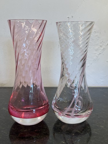 Caithness crystal vases pair - caithness,