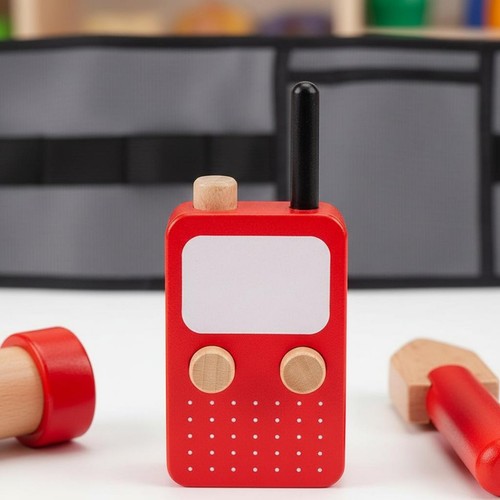 Wooden firefighter toy - wooden,