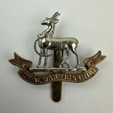 First World War British Army Bi-metal Royal Warwickshire Regiment Cap Badge