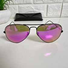 Ray-Ban RB3025 Aviator Large Metal 58-14 135 3N Flash Mirror Pink Violet Black