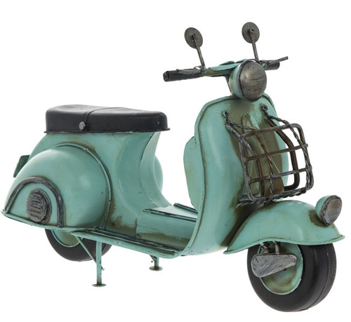 Blue vespa scooter - blue,