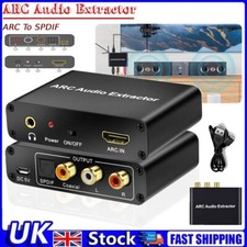 HDMI ARC Audio Extractor Digital DAC to RCA, Coax SPDIF 3.5mm Converter Adapter