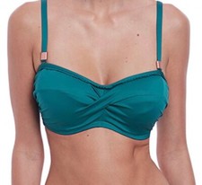Fantasie Marseille Bikini Top Pine Green Size 30F Strapless Padded Bandeau 6691