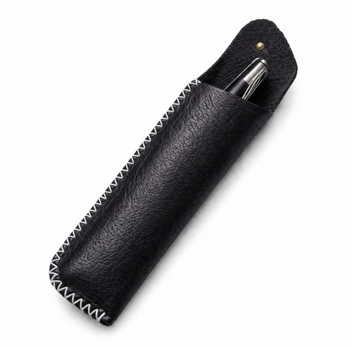 Genuine leather pen sleeve - ,