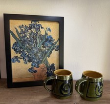 2 x lovely Vintage Brixham Pottery glazed mugs. 