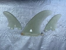 Channel Islands Mid 2+1 Surfboard Fins Set Clear Fibreglass 6.5” With 4” Bites