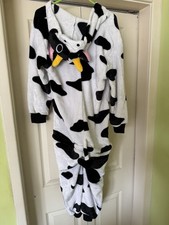 Unisex Kids Cow Costume One Piece World Book Day Animal Fancy Dress 7-8 125cm