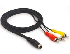 4 Pin S-Video Male to 3 RCA Male Cable Conversion Cord Connect PC Wit Video 1.5m