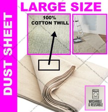5 x  COTTON TWILL DUST SHEETS