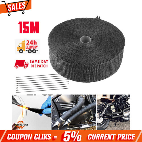 15m titanium black heat wrap - titanium,