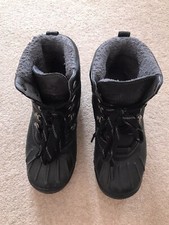 TIMBERLAND WOMEN'S MOUNT HOLLY DUCK WATERPROOF BLACK BOOTS 21649 SIZE 6.5M