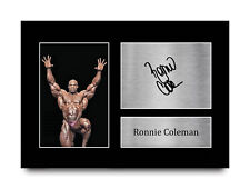 Ronnie Coleman Signed A4 Print Autograph a Body Building Mr Olympia Fans Gift