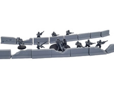 16x Concrete Jersey Barriers Terrain Scenery Compatible With WH 40k Kill Team