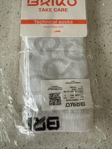Briko cycling sock white 16cm - briko,