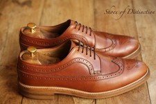 Russell & Bromley Tan Brown Leather Derby Brogue Lace Up Shoes UK 10 US 11 EU 44