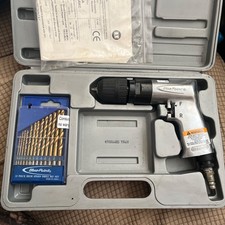 Blue-point 3/8" reversible air drill tool drill bits plastic storage box case