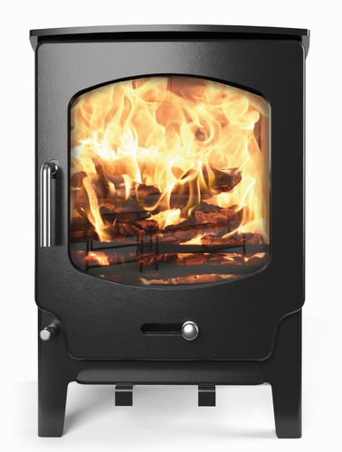 Modern black stove wood coal - black,
