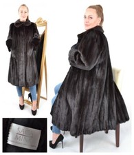 US4489 REAL SAGA MINK FUR COAT