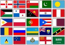 FRIDGE MAGNET - WORLD FLAGS