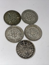 5x British Silver Threepence