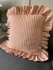Pink & Ivory Striped Ruffled
