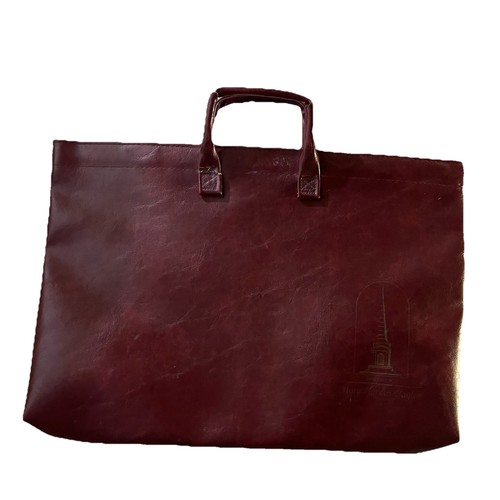 Burgundy leather portfolio - burgundy,