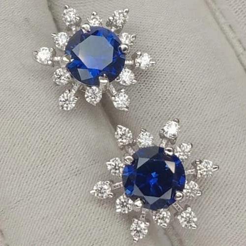 Round cut natural blue - natural,