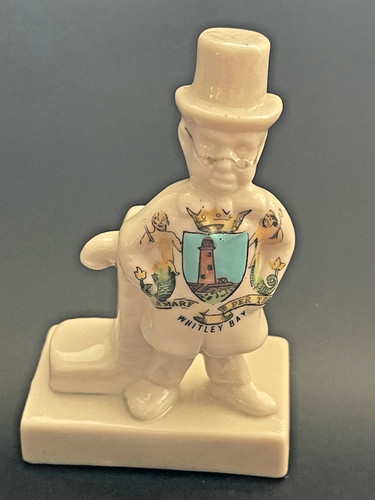 Crested china top hatted man - crested,