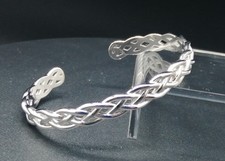 925 Silver Celtic Torque Bangle - British Hallmarked