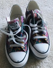 NEW CONVERSE X GIRL'S UNITE PLATFORM CHUCK TAYLOR ALL STAR OX SHOES - UK 5.5
