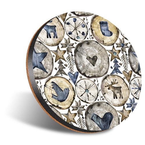 Round coaster 12cm nordic - round,