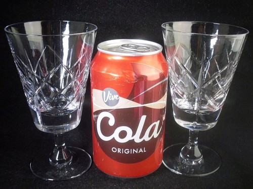 Pair vintage tudor crystal - of,