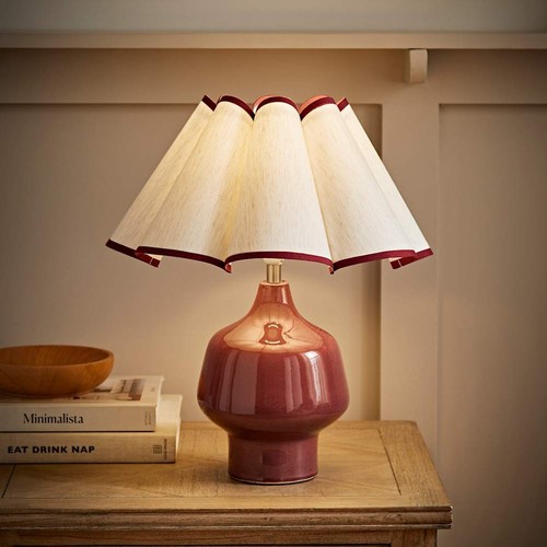 Glazed ceramic table lamp - glazed,