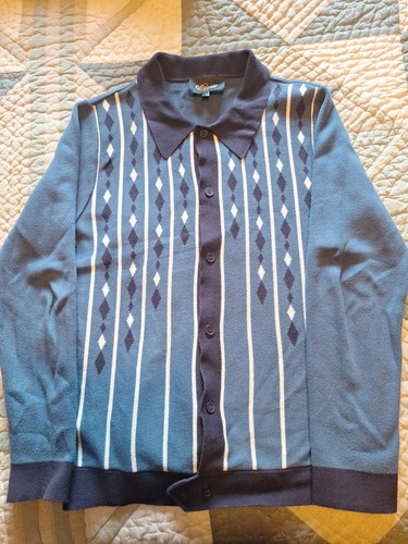 Collectif mens cardigan blue - mens, cardigan,