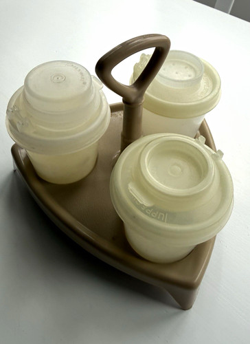 Tupperware salt pepper - tupperware, salt,