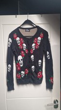 Banned Skull And Roses Cardigan Size S