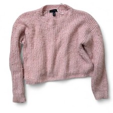 Light Pink cropped jumper Size s New look L Chenille style fabric