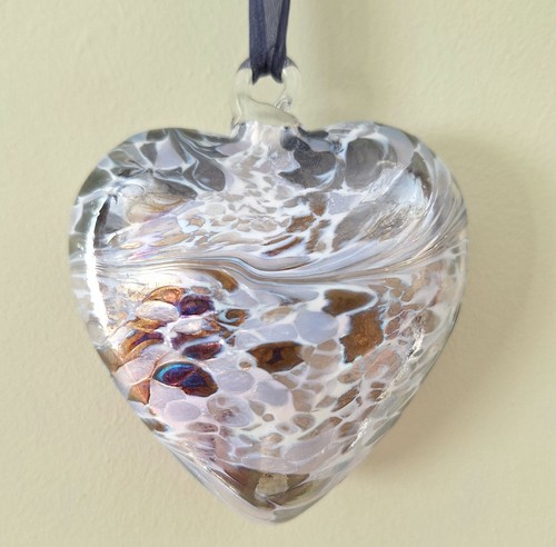 Hand blown blue grey - hand,