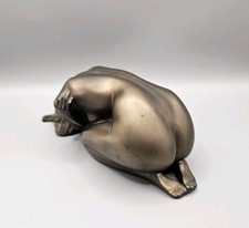 Vintage Nude Lady Figurine Resin Bronze Effect Figure 18cm 